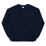 f plastic embroidered crewneck sweatshirt (Pink, Navy)